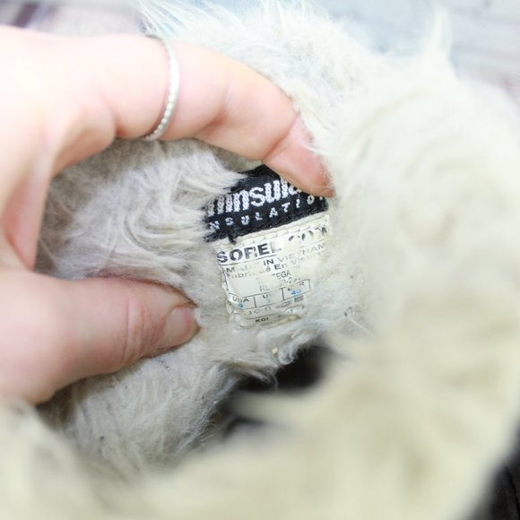 Sorel Tootega Brown Suede Fur Lined Ankle Strap Winter Boots Size 6 M - Picture 8 of 9